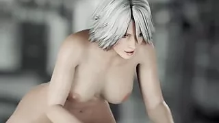 Naked Christie Enthusiastically Rides a Big Cock in Cowgirl