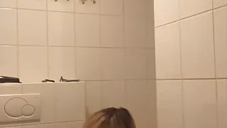 Dutch tranny rides and sucks dildo