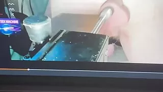 Fuckmachine doggy style cream pie