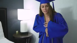 brunette teen gets loud with her stepbro