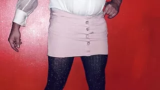 Amateur striptease. and high heels