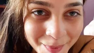 StepDaugher sucks my cock on the PC while i work cum in her mouth - HeciraWhite