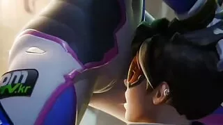 Tracer Fucked in the Face With Dva's Pretty Cunt