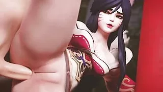LOL Ahri With Cat Ears Getting Her Tight Pussy Pounded