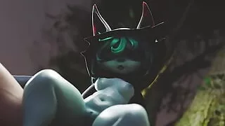 League Vex Riding A Big Cock In Her Little Ass Hole