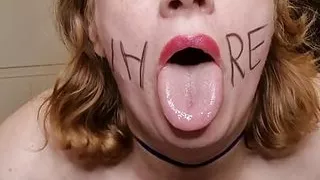 enjoying an extra sloppy throatfuck with my toy