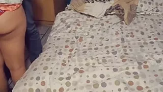 Mother in Law Fucks Her Son in Llaw and Lets Himself Cum Inside While Her Girlfriend Studies