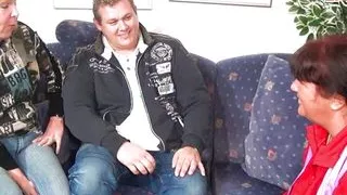 German chubby bbw mature swinger FFM amateur threesome