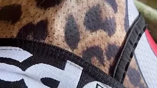 Army specialist jerks off in uniform and leaks precum in his undies