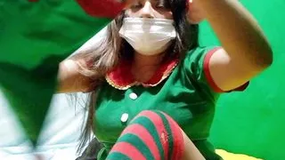 beautiful elf is in heat and calls the male elf to mate and have intense sex