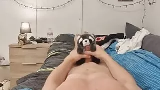 The poor stuffed animal had to suffer