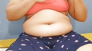 Nepali Asian girl showing big Curvy ass and playing with big boobs