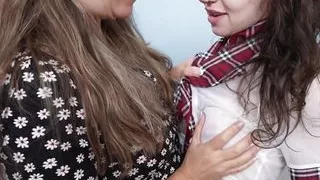 Amateur college uniform slut throat and pussyfucked in POV