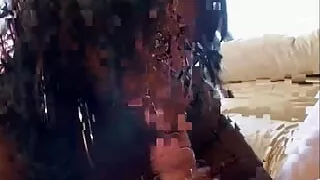 Black girl with large breasts gives dude good titty fuck