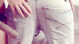 Pegging his ass until he cums in a glass!