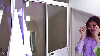 Sexy solo latina teen toying her hot pussy