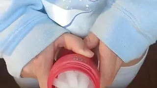 Cute Femboy Bunny Masturbates Hotly