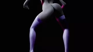 Striptease with a Hot Blonde That Dances with Music  3D Porn