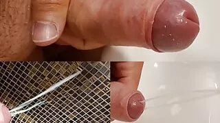 covered public dansk restrooms completely in cum