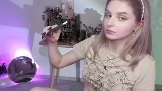 Makeup with hot blonde schoolgirl