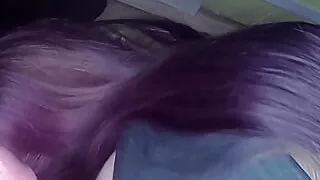 Masked brunette sucked cock deeply to a neighbor and received hot cumshot in mouth