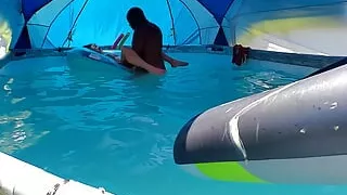 BBC Fucks Married White Pussy in Pool