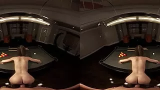 3D VR Pov, fucking a tiny skinny girl dogystyle, in 3D animation VR