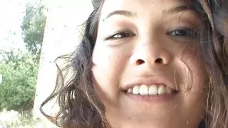 Babe with tan lines rides a hard cock after being face fucked