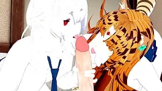 Threesome Nara haramaung x Nina Kosaka Vtuber Hentai Uncensored