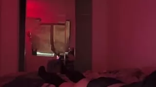 Young sissy tweaking on dirtyroulette while old men watch