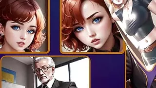 18yo horny school girl virgin teen deepthroat teacher's big dick in the office