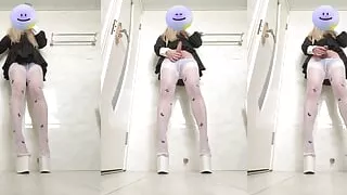 Crossdresser hellpunk_meow Masturbating in Nun dress & White stockings