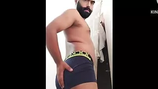 Indian Desi hairy Gym boy big cock cumshot big hairy body