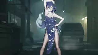 Leila - Black Silk Evening Dress