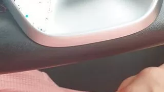 Step mom almost caught step son jerking off in the car