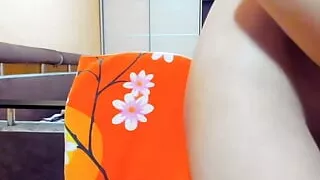 Pussy show, spreading, fingering, nipples licking and pulling