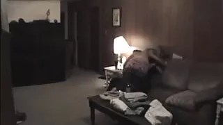 Big tit milf fucks in a dark room away from her boyfriend