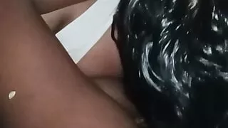 Indian wife boobs kissing