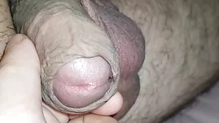 Step mom squeeze step son dick under blanket