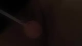 Playing with a lollipop