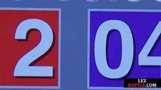 Wrestling Asian lez licks winner muscles after losing fight