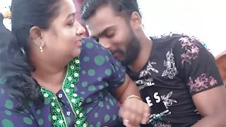 Desi Mallu Aunty enjoys his neighbor's Big Dick when she is all alone at home ( Hindi Audio )