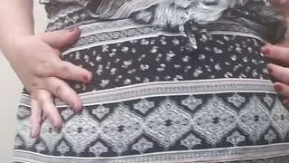 Filling my pussy with a steel wand and black dildo