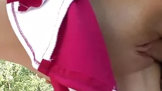 Cute blonde Mae Meyers enjoys threesome fuck