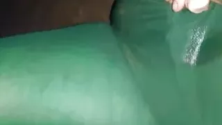 POV Pissing my nylon pantyhose leotard and mud play.