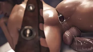 Forged3DX Hot hard anal sex intense pleasure perfect big ass anal creampie inside intense sex anus gaping tasty fuck