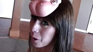 Mixed race teen babe licks pussy