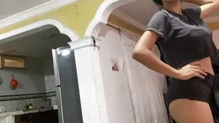 My stepfather masturbates when he watches me exercise and fucks my pussy and my sweet tits