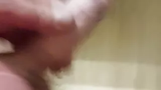 Stroking my hard cock