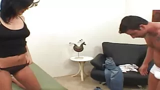 Cute horny babe Jezebelle Bond fucks with muscular hunk